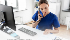 nurse at desk using a computer - article cover image